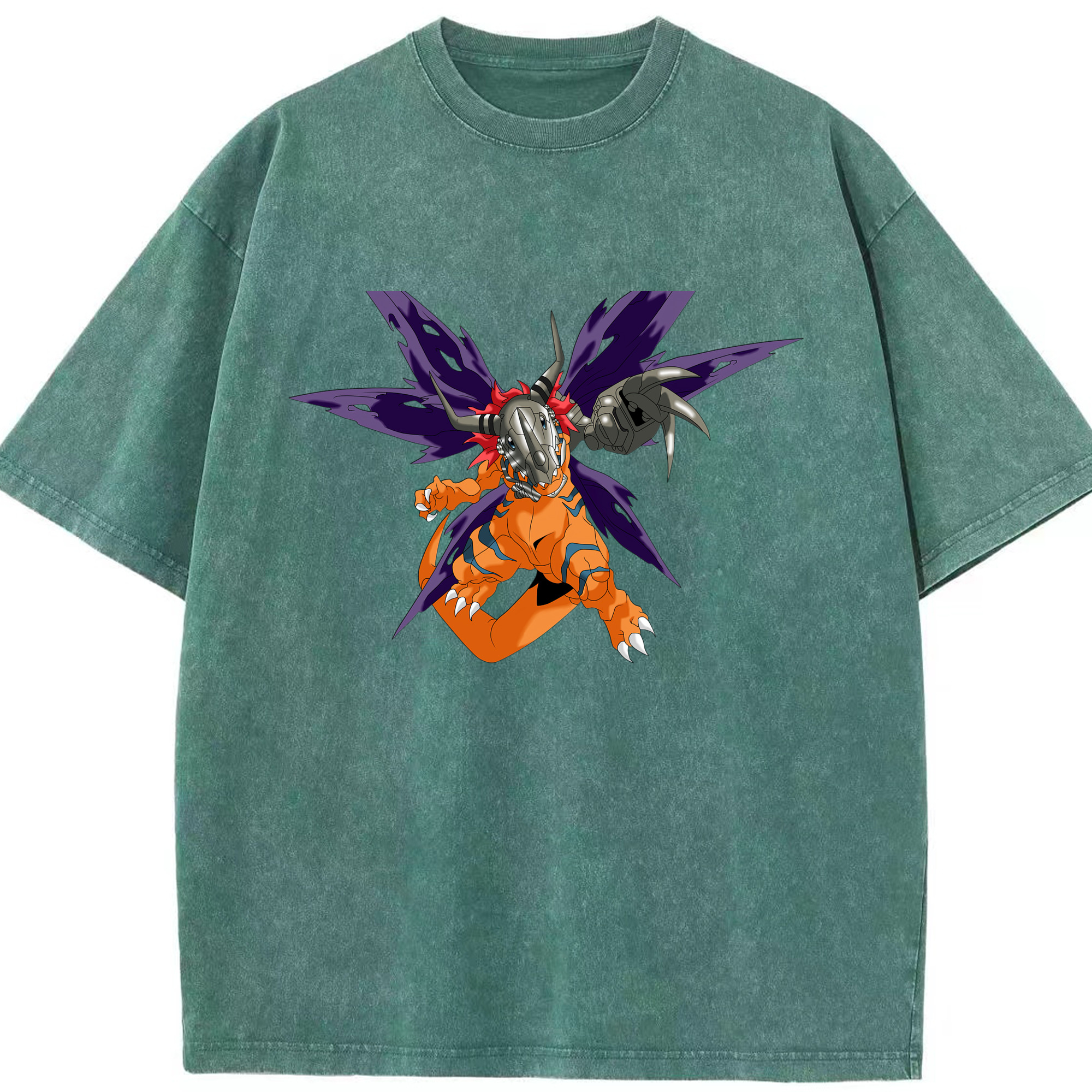 （画像用） Digimon デジタルモンスター/デジモン 綿100% ヴィンテージ風 半袖Tシャツ（フロントプリント）